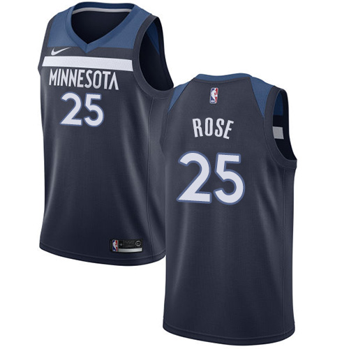 Elite T-Wolves Derrick Rose #25 2024 Icon Swingman NBA Jersey Blue -