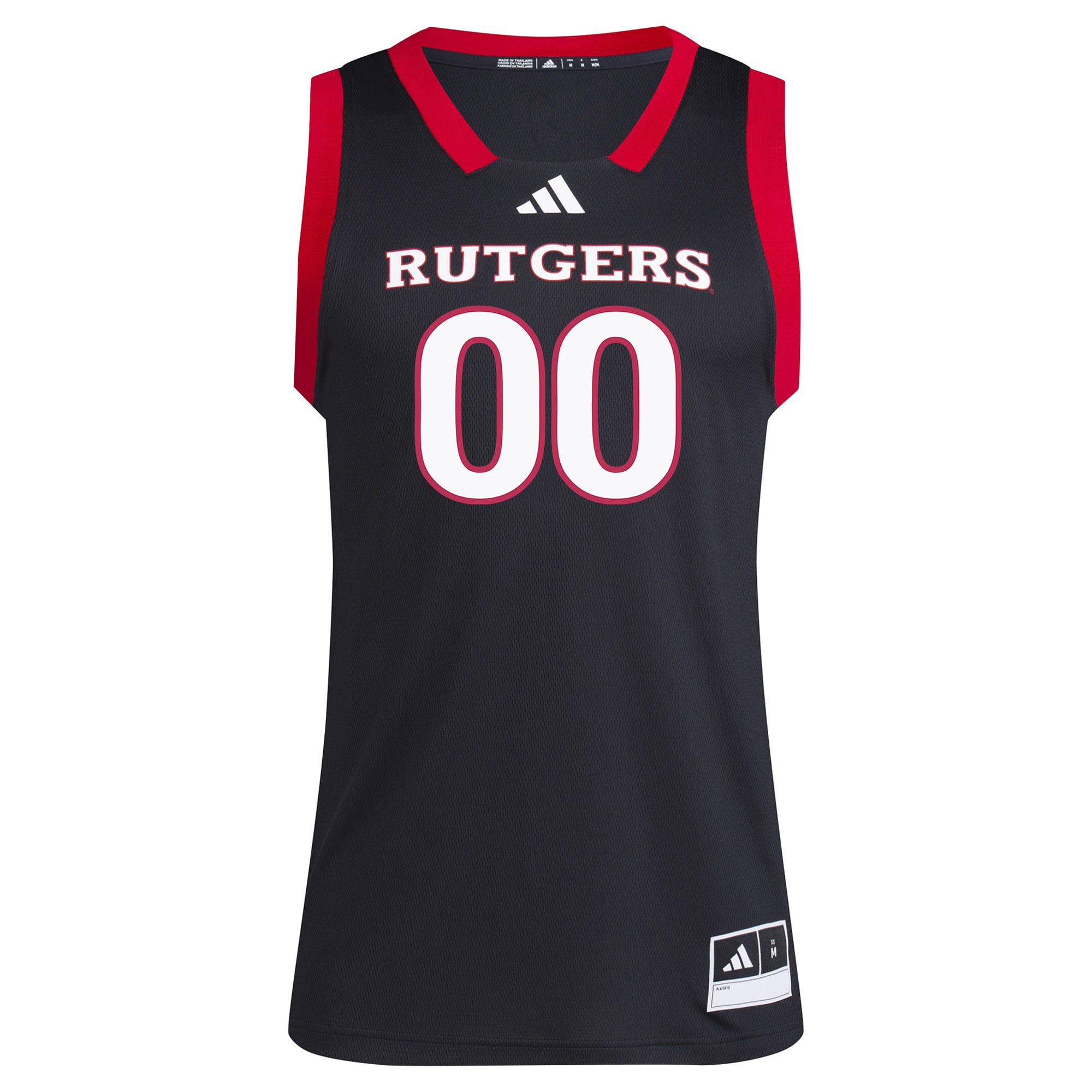 #1 Rutgers Scarlet Knights adidas Replica Swingman Jersey - Black