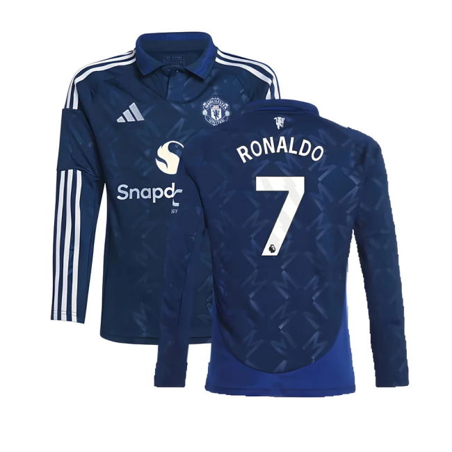 2024-2025 Man Utd Long Sleeve Away Kit (Kids) (Ronaldo 7)