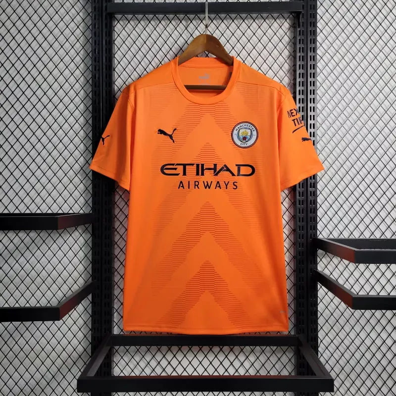 2022-2023 Goalkeeper Manchester City Orange Soccer retro kit