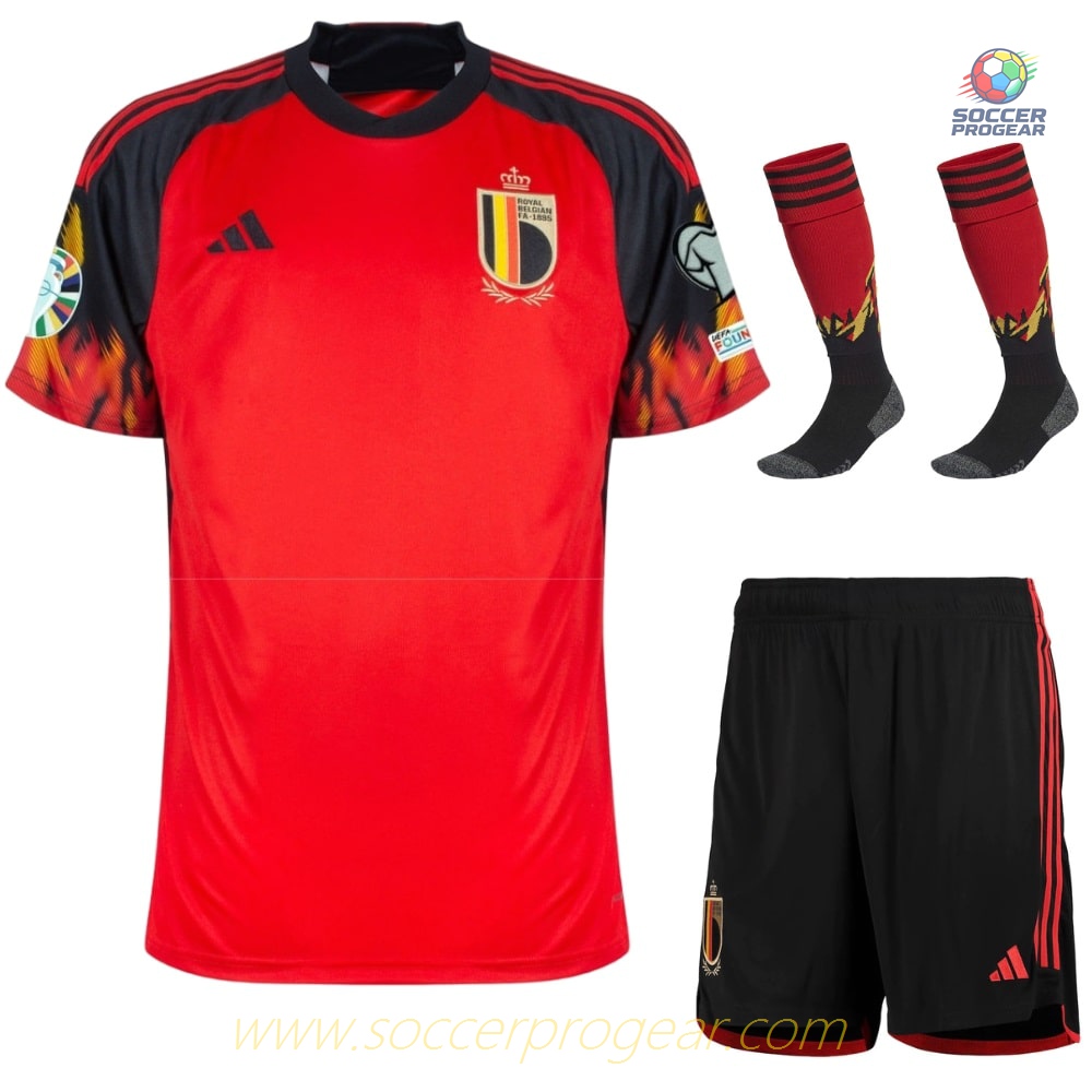 BELGIUM Official EURO 2024 QUALIFYING KIDS HOME JERSEY