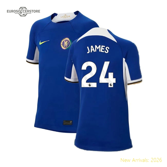 Child-friendly Chelsea Kids James Jersey 2023-2024 Stretchy