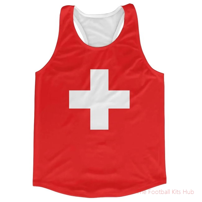 Men Switzerland Flag Running Vest