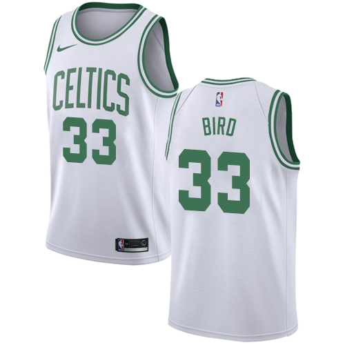 White Nike Boston Celtics #33 Celtics Jersey - High-Quality Polyester