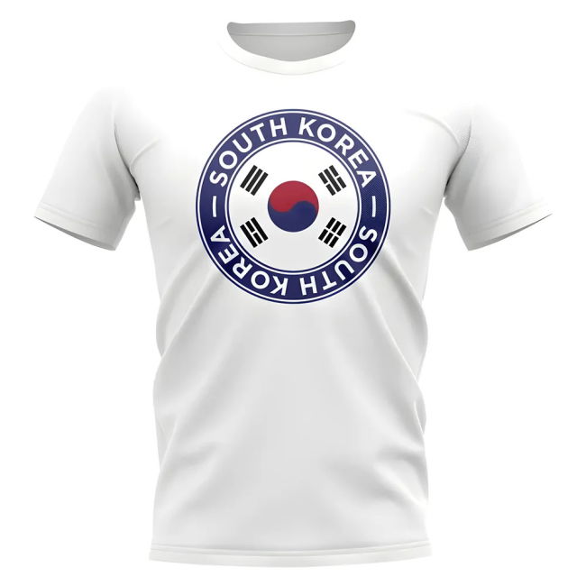 Collector'S-Item South Korea Football Badge T-Shirt (White)