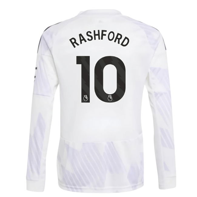 Man Utd Away Football Shirt 2025-20 - Rashford 10 L M S Kids