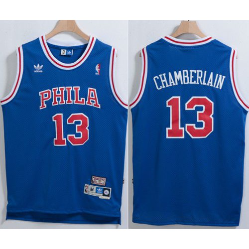 Philadelphia 76ers Wilt Elite Collection Team Jersey Retro Style #13