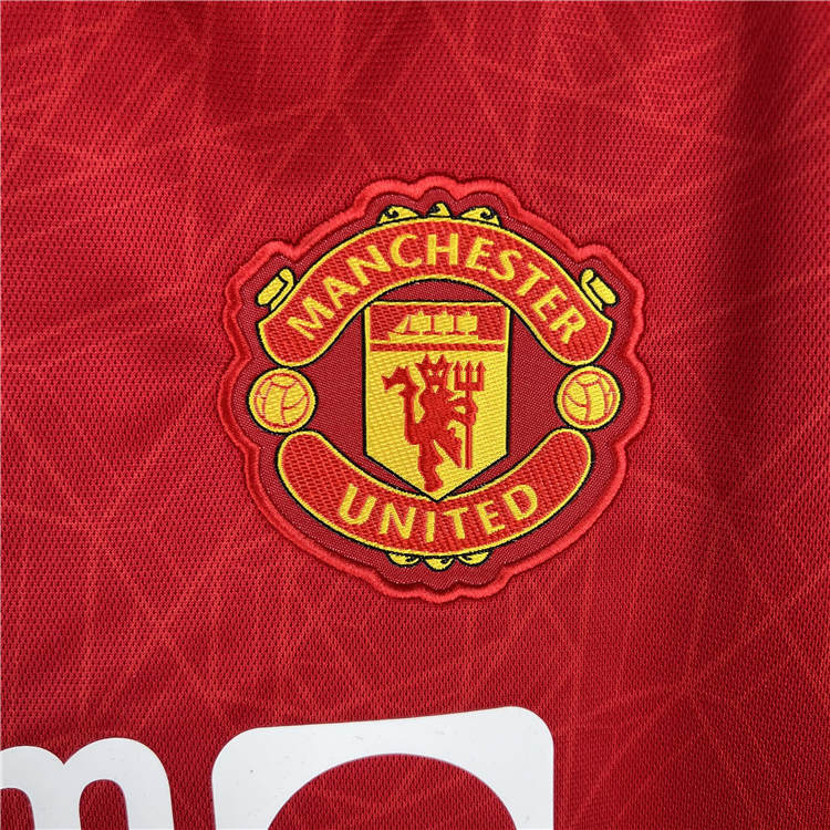 Comfort Fit Man Utd Manchester United 2324 Home Kit Red Soccer Jersey