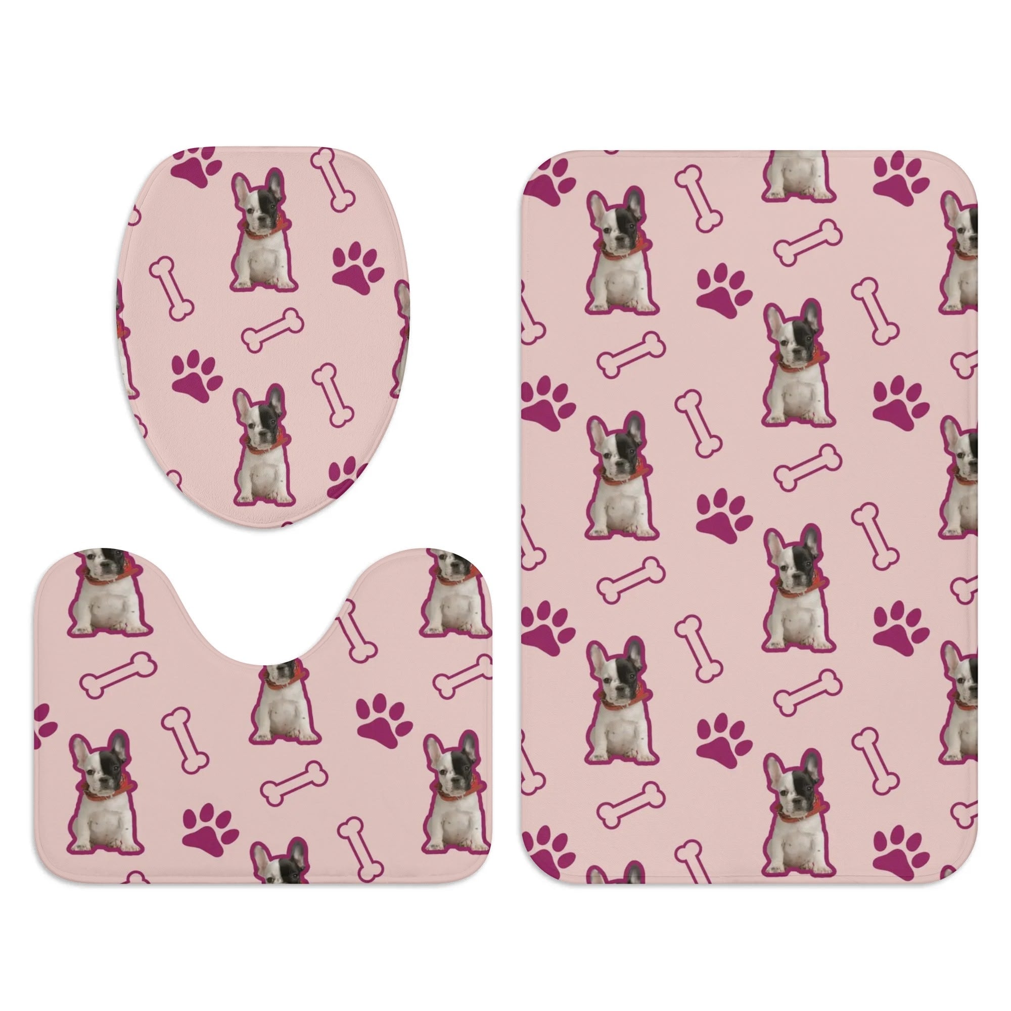 Street-Ready Personalized Bathroom Set With Your Frenchie’s Image for...