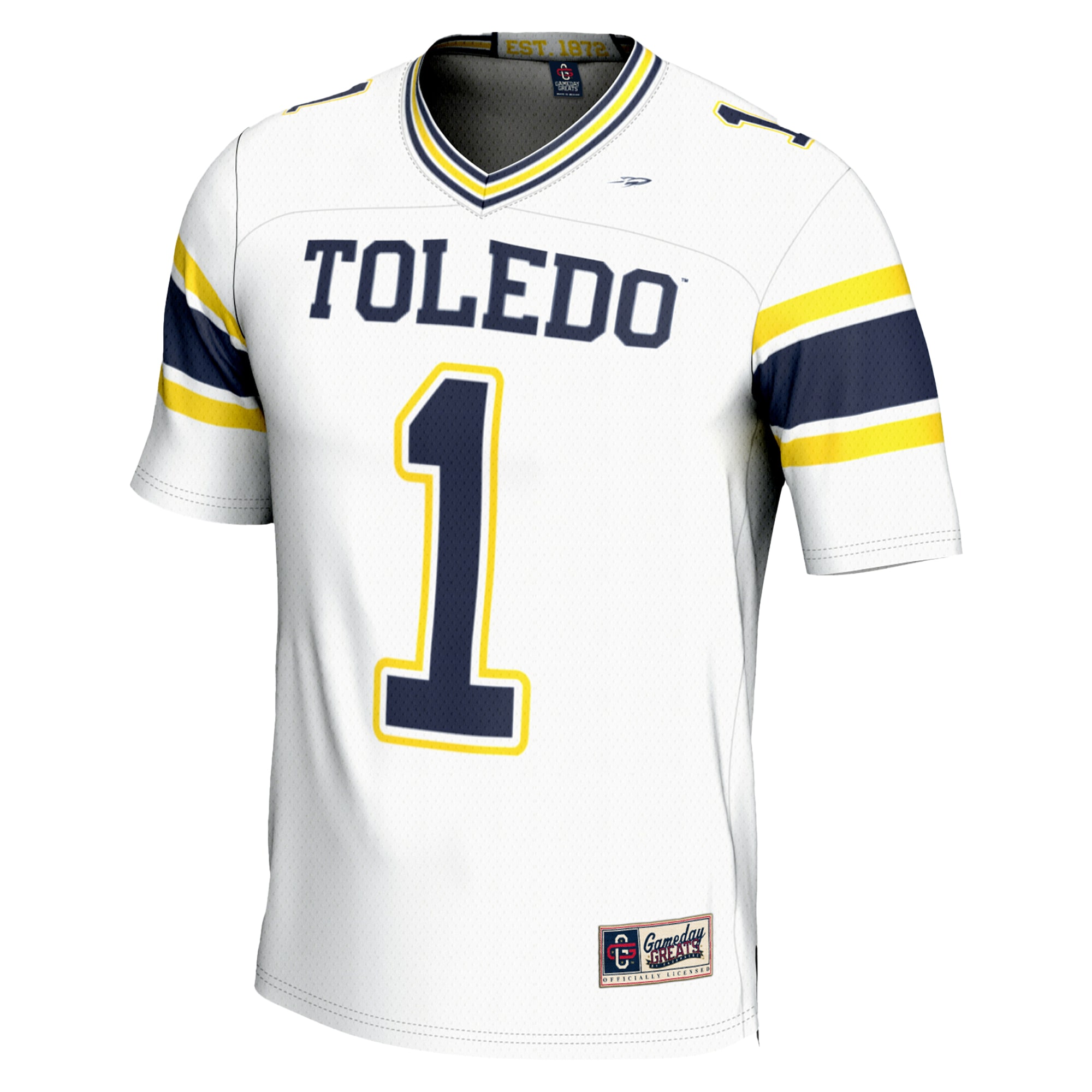 #1 Toledo Rockets GameDay Greats Youth Endzone Football Jersey - White