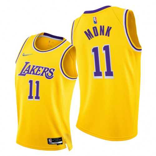 Top-Grade Lakers #11 Malik Monk 2021 75th NBA Replica Jersey Gold -
