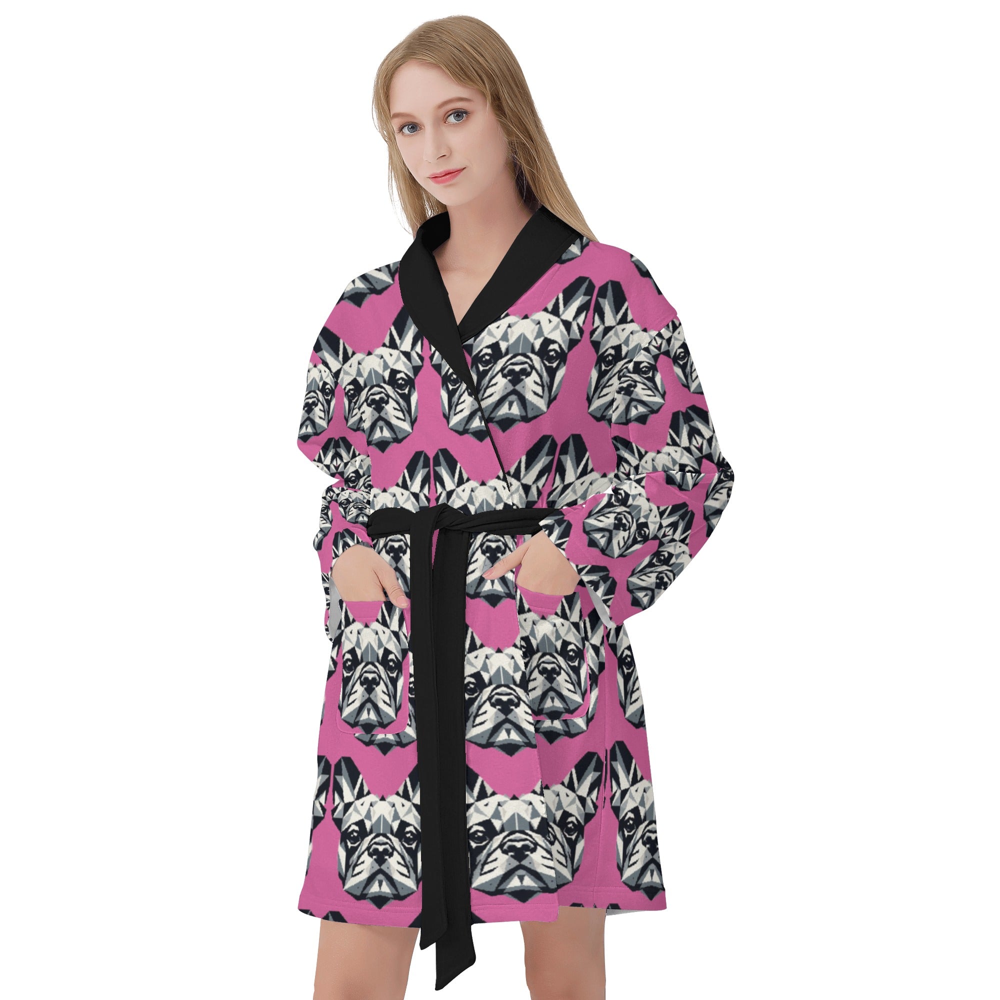 Ruby - Frenchie Women Bathrobe Outdoor Use | Vet-recommended