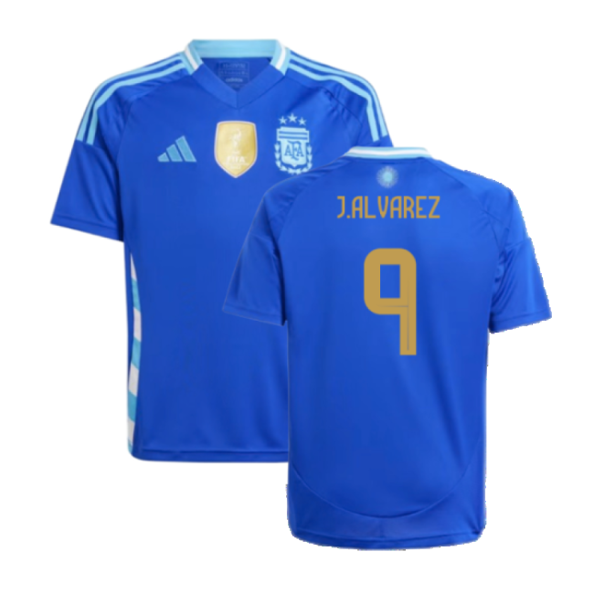 Fan Quality Argentina Away Replica Jersey (Kids) (ALVAREZ 9)
