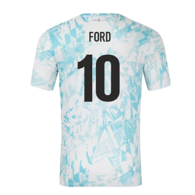 2024-2025 England Rugby Warm Up Jersey (White) (Ford 10)