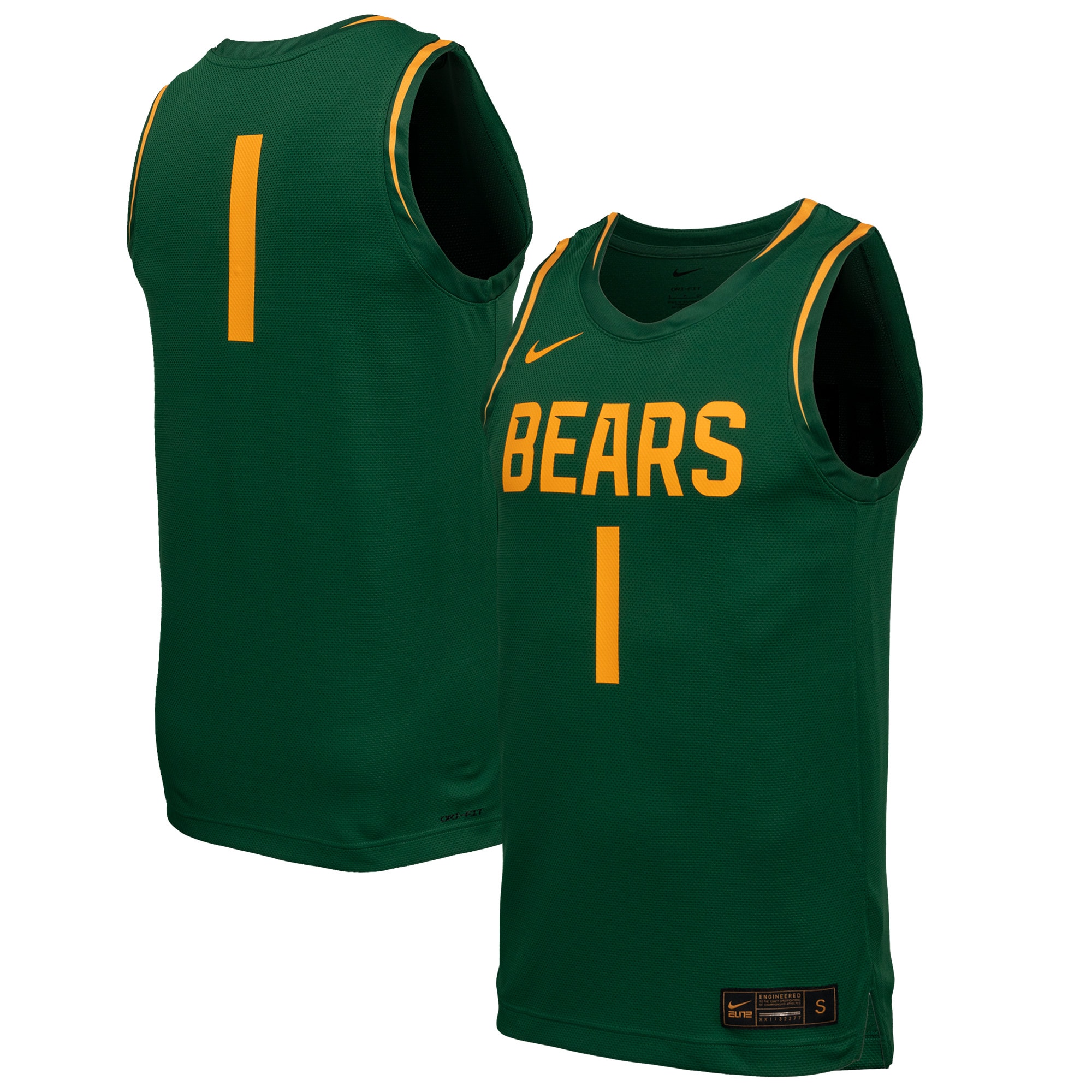 [NJP] Women's Baylor Bears Replica Basketball Jersey - Green