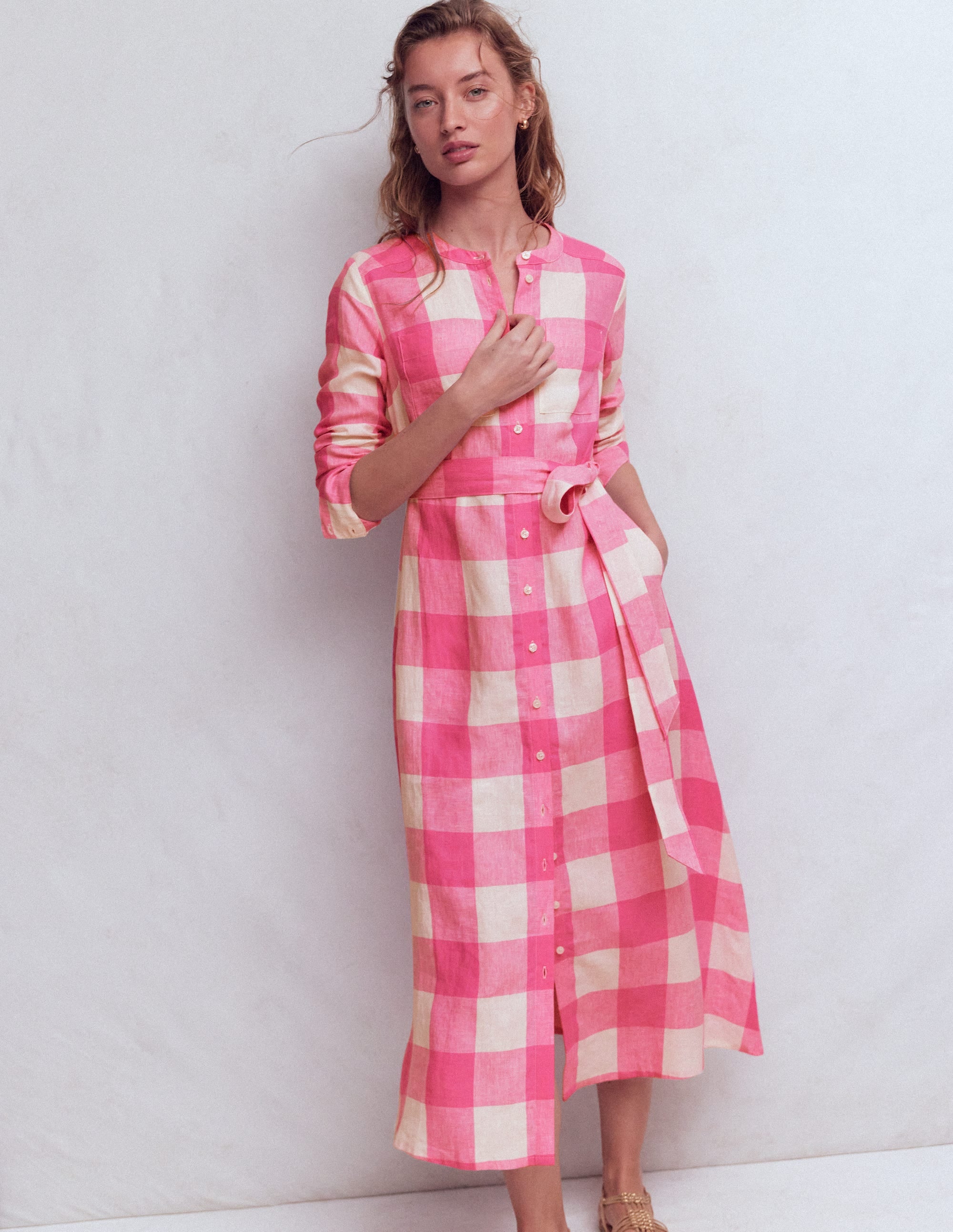 Mollie Linen Midi Dress