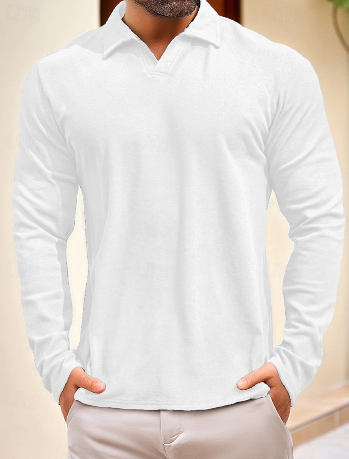 Men's Polo Ice Silk Seersucker Polo Casual Business Ribbed Polo Collar Short Sleeve Fashion Basic Solid Color Buttons Summer Spring & Fall Regular Fit Black White Navy Blue Light Blue Polo