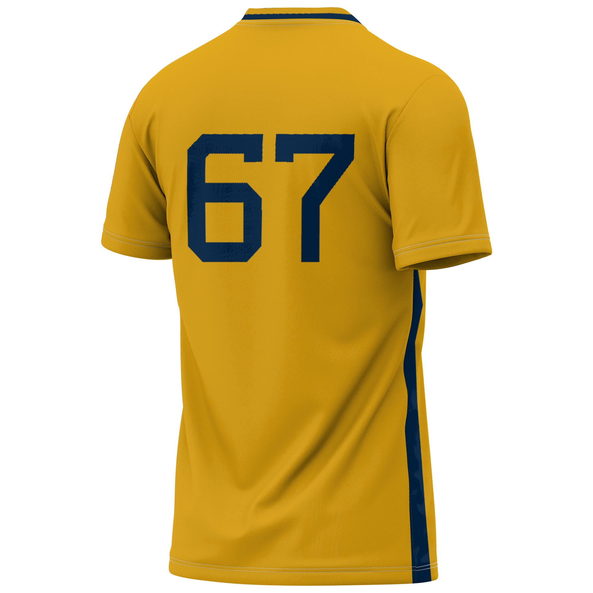 [SD] West Virginia Mountaineers GameDay Greats Youth Lightweight Women's Soccer Fashion Jersey - Gold