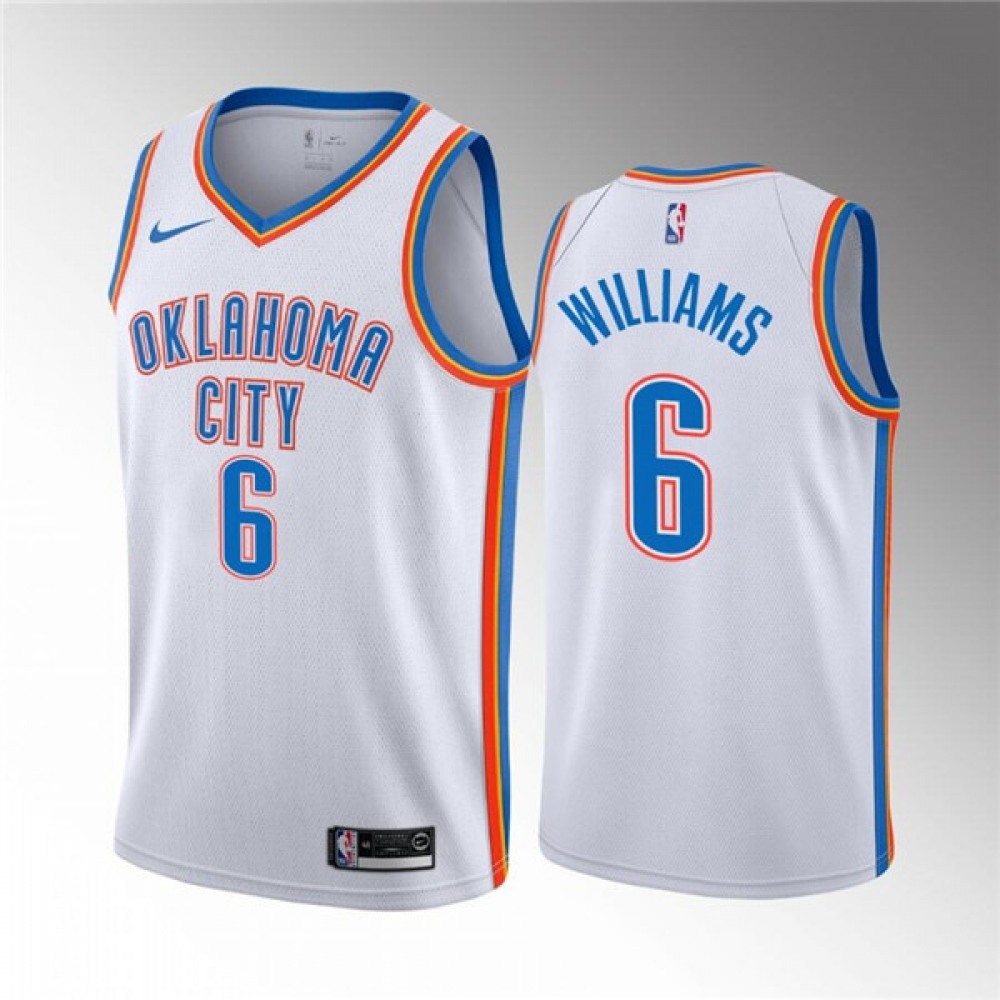 Game Day High-Quality Men's OKC #6 Jaylin White Basketball Jersey