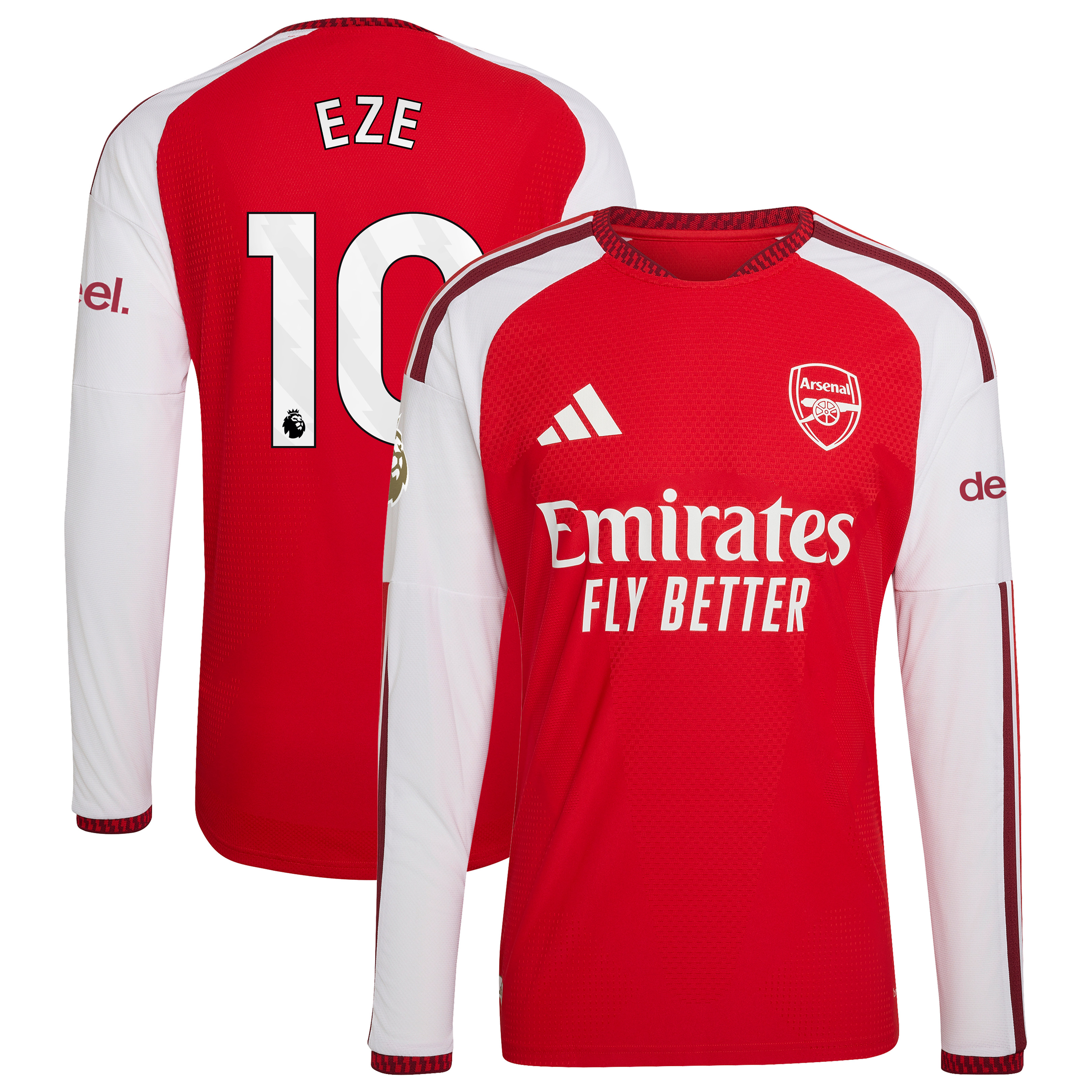 [JED] Youth Eberechi Eze Arsenal 2026/27 Home Authentic Long Sleeve Jersey - Red