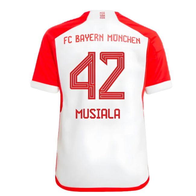 Enthusiastic Bayern Musiala #42 Authentic Design 2024-2025 Season S...