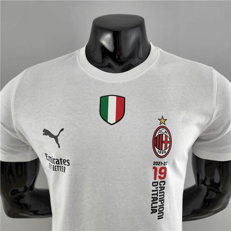 21-22 AC Milan Champion White T-Shirt - Official Replica 6707