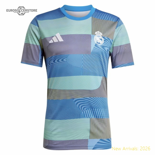 2025-2026 Real Madrid Pre-match Shirt (blue) - Cost-effective