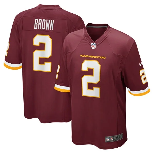 None Game NFL Jersey - Burgundy | Authentic Football Apparel