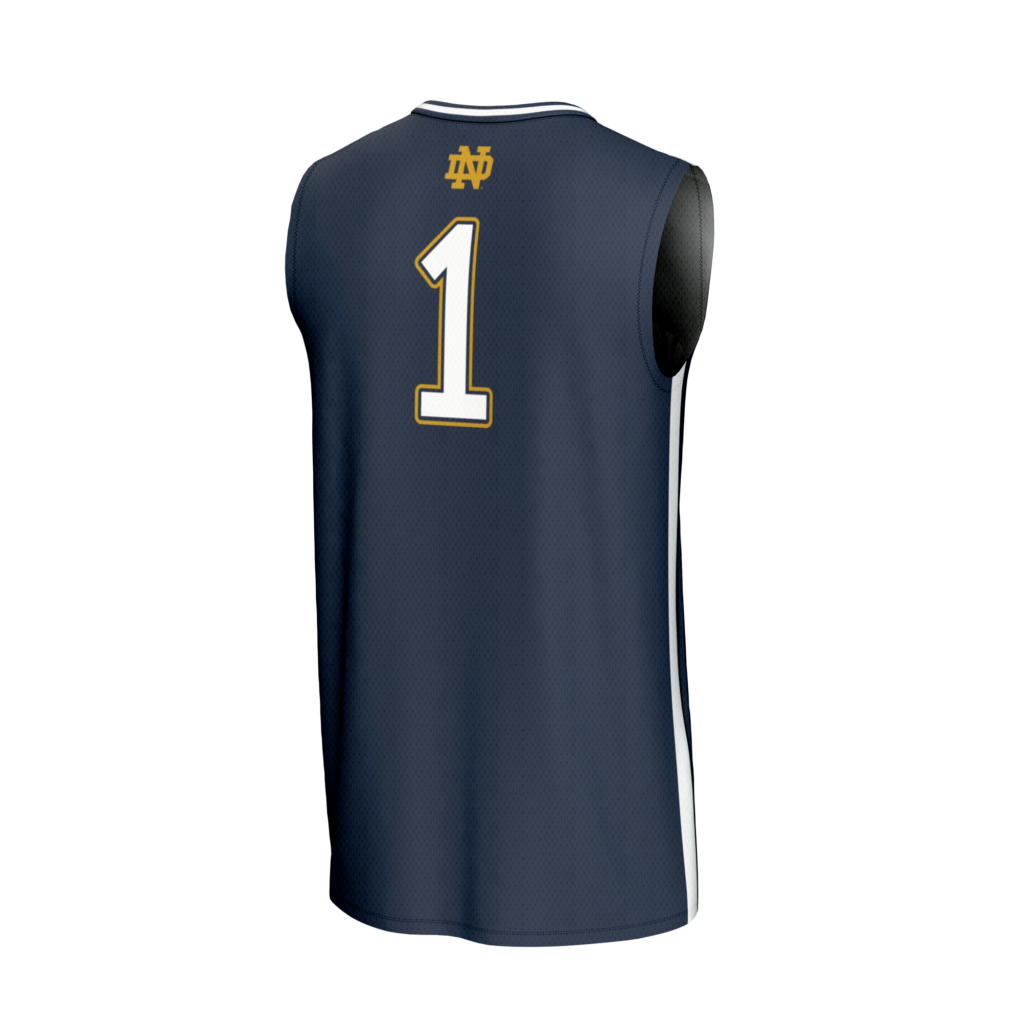 [NJP] Notre Dame Fighting Irish GameDay Greats Youth Lightweight Collegiate Basketball Fashion Jersey - Navy