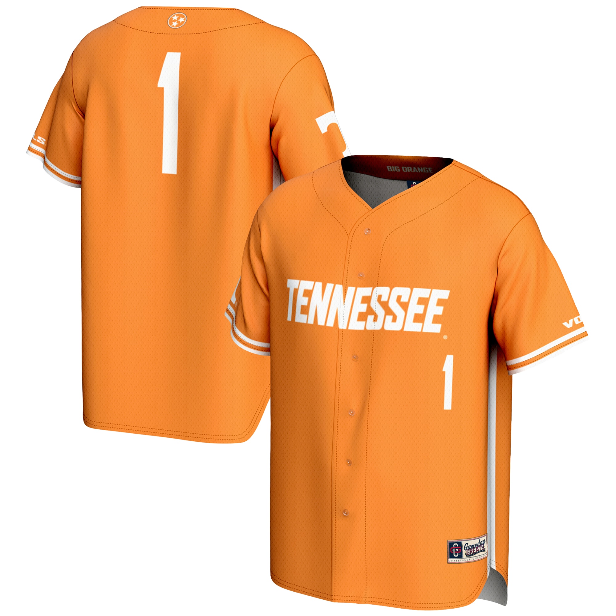 [NJP] Tennessee Volunteers GameDay Greats Youth Lightweight Baseball Jersey - Tennessee Orange