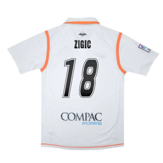 Valencia 2007-08 Home Shirt ((Excellent) S) (Zigic 18)