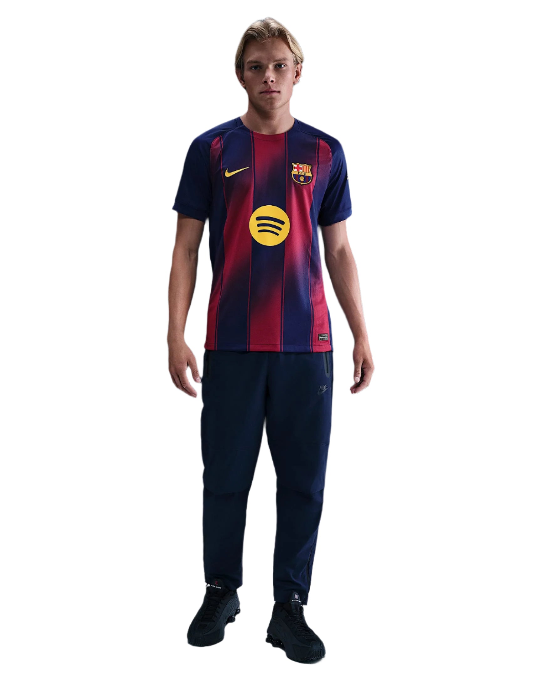 Barcelona Gold) 2025-2026 UCL Home Jersey – Authentic Shirt