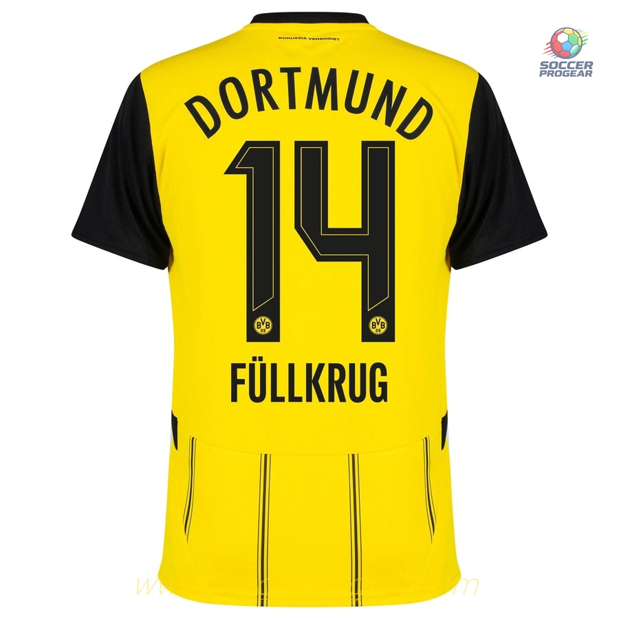 Dortmund Home Football Soccer Team Shirt 2024-2025 Season Fullkrug