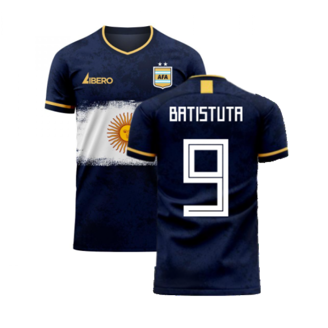 Genuine Copy Argentina Away Fan Shirt for Adults (BATISTUTA 9)