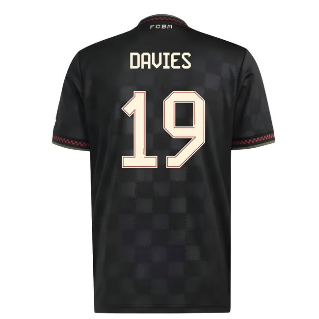 2025-2026 Bayern Third Shirt (Davies 19) Antibacterial Stretch Fabric