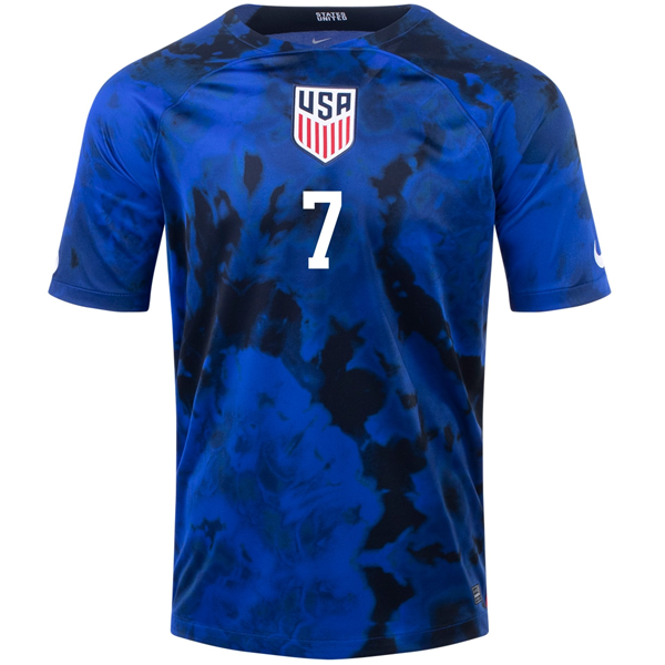 Eye-catching Men Usa Giovanni Reyna Away Premium Jersey 2022