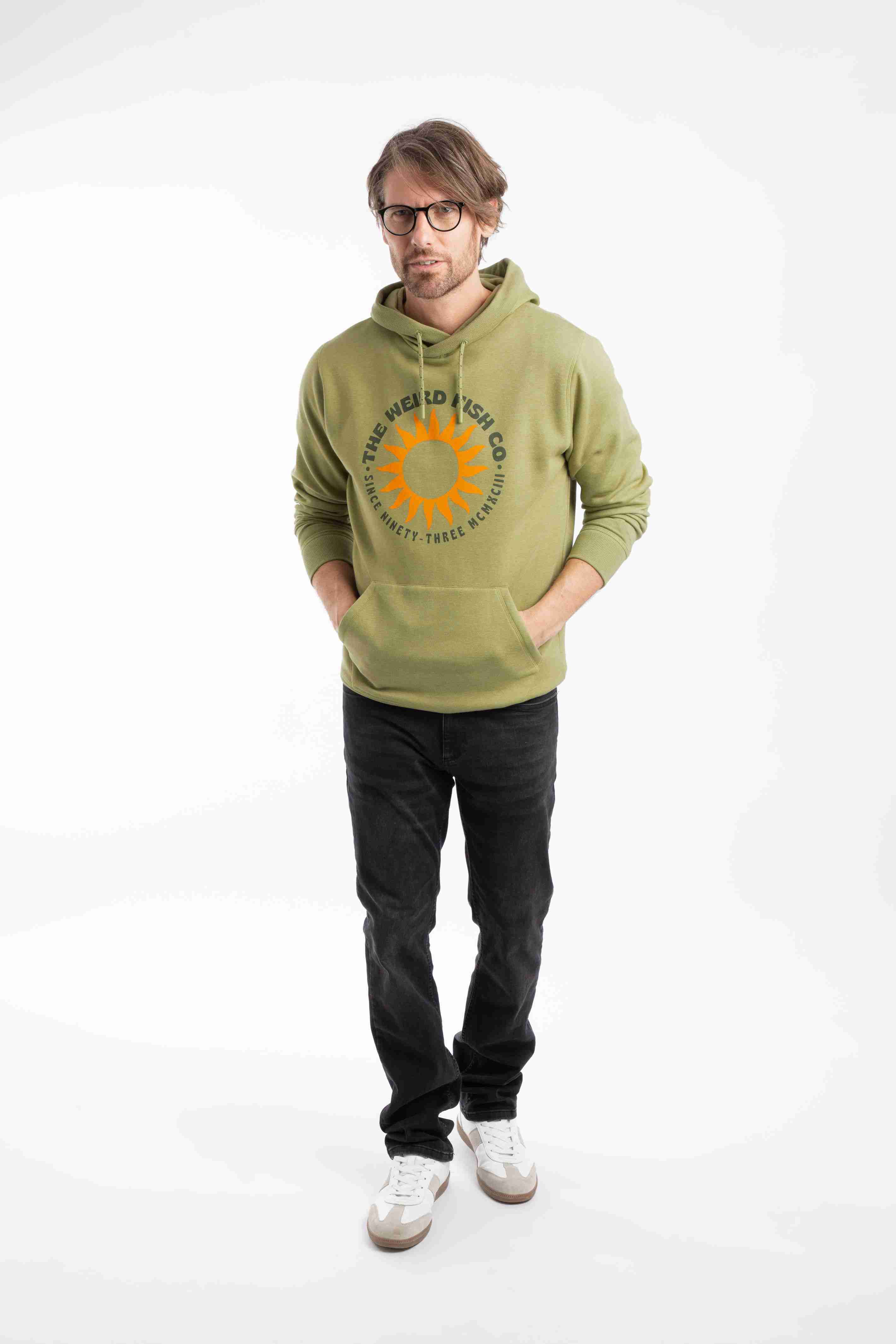 Bryant Front Print Graphic Popover Hoodie WashedOak