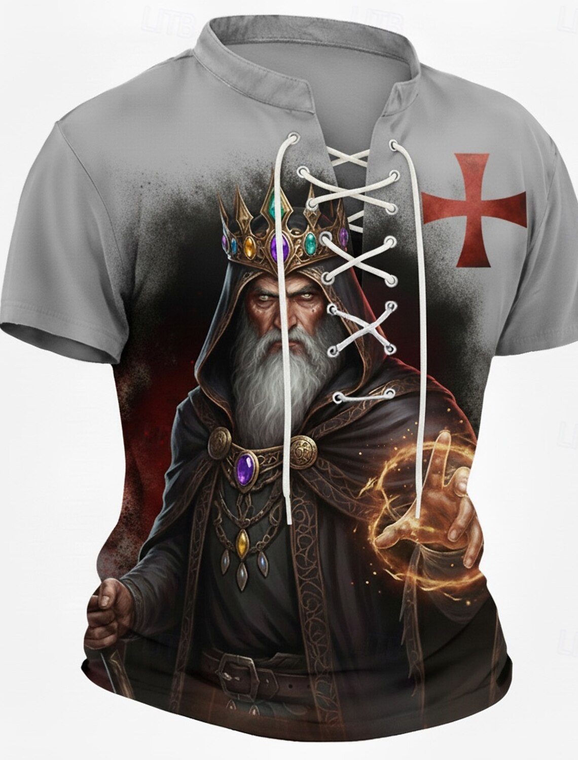 Mens Faith Hope Love T-Shirt, Christian Inspirational Graphic Tee with Heartbeat Cross Design