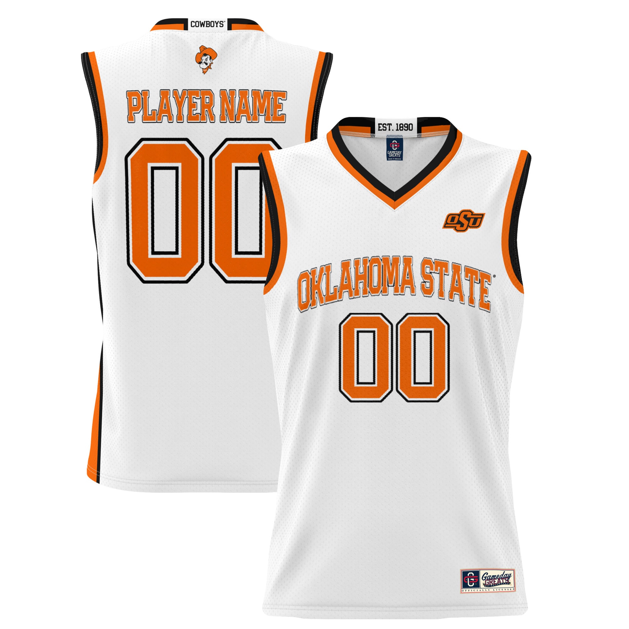 [NJP] Oklahoma State Cowboys GameDay Greats NIL Pick-A-Player Lightweight Women's Basketball Jersey - White