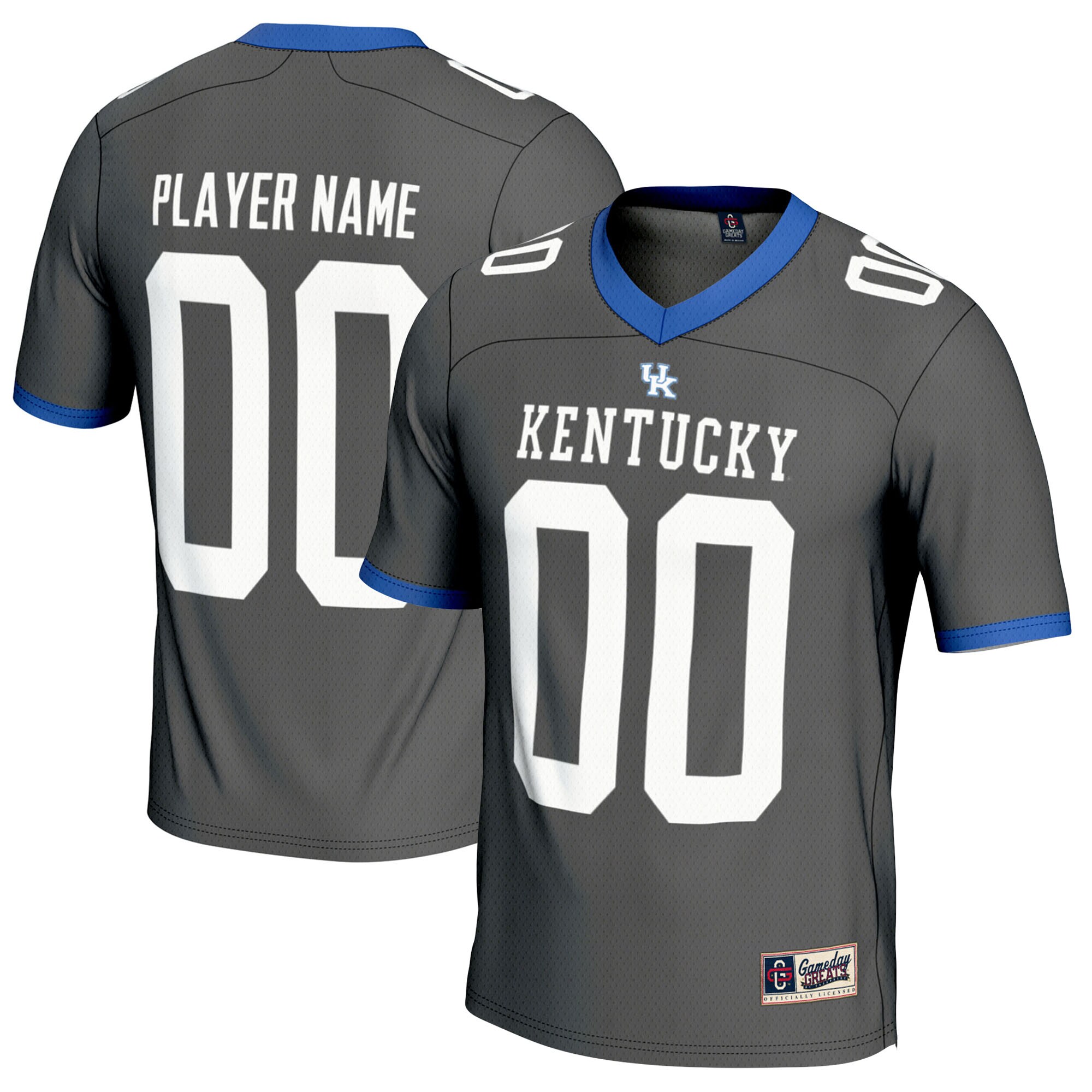 [DDG] Kentucky Wildcats GameDay Greats NIL Pick-A-Player Football Jersey - Charcoal