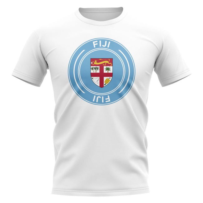 World-Class Fiji Football Badge T-Shirt (White) Aero-Dynamic
