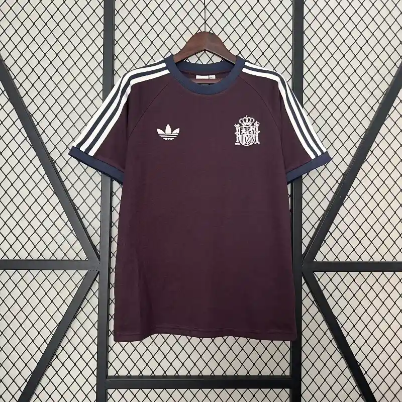 Spain Euro Retro Style Brown Soccer retro kit