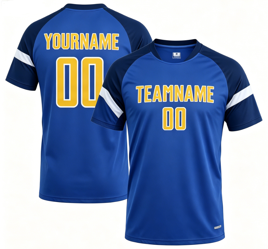 Custom Blue and Colorful Soccer Jersey for Men, Training and Team Match Uniform