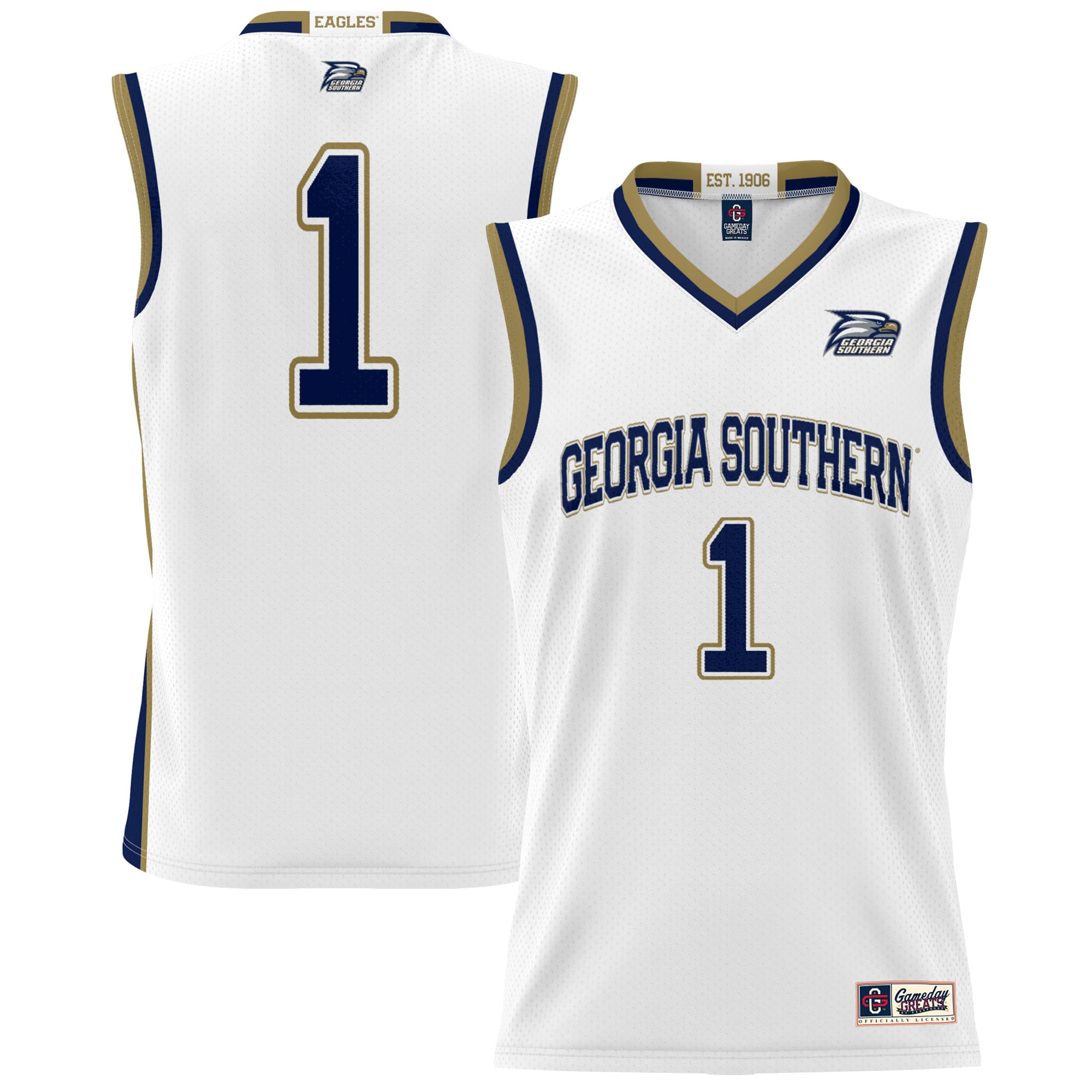 [NJP] Georgia Southern Eagles GameDay Greats Youth Lightweight Basketball Jersey - White