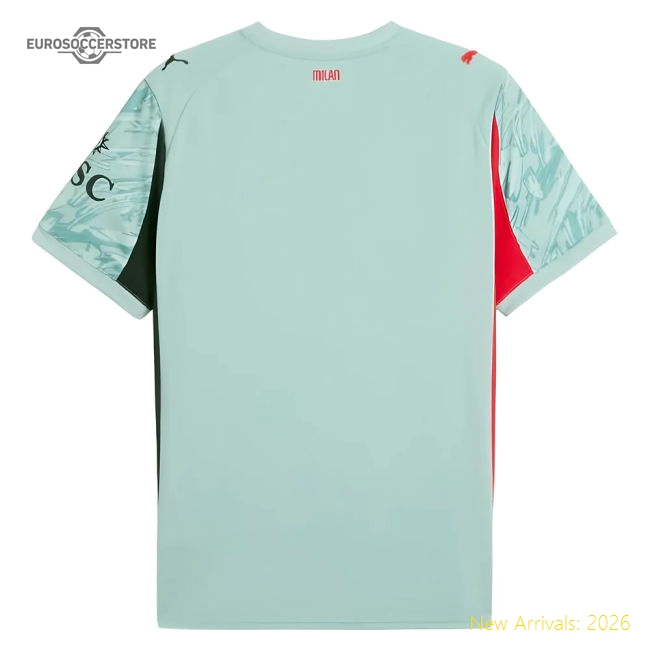 2025-2026 Ac Milan Home Goalkeeper Shirt (modern Mint) - Supporter Edition