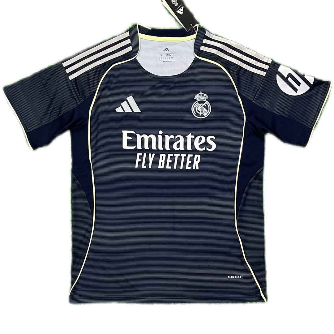 Real Madrid 2526 Away Black Shirt - Official Replica 24675