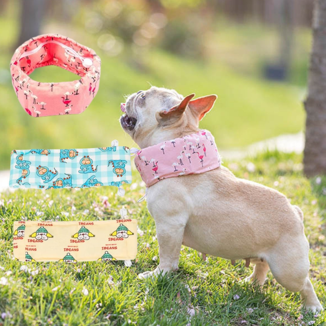 Pet-Lover Frenchie Summer Cooling Scarf Anti-heatstroke for Street Style