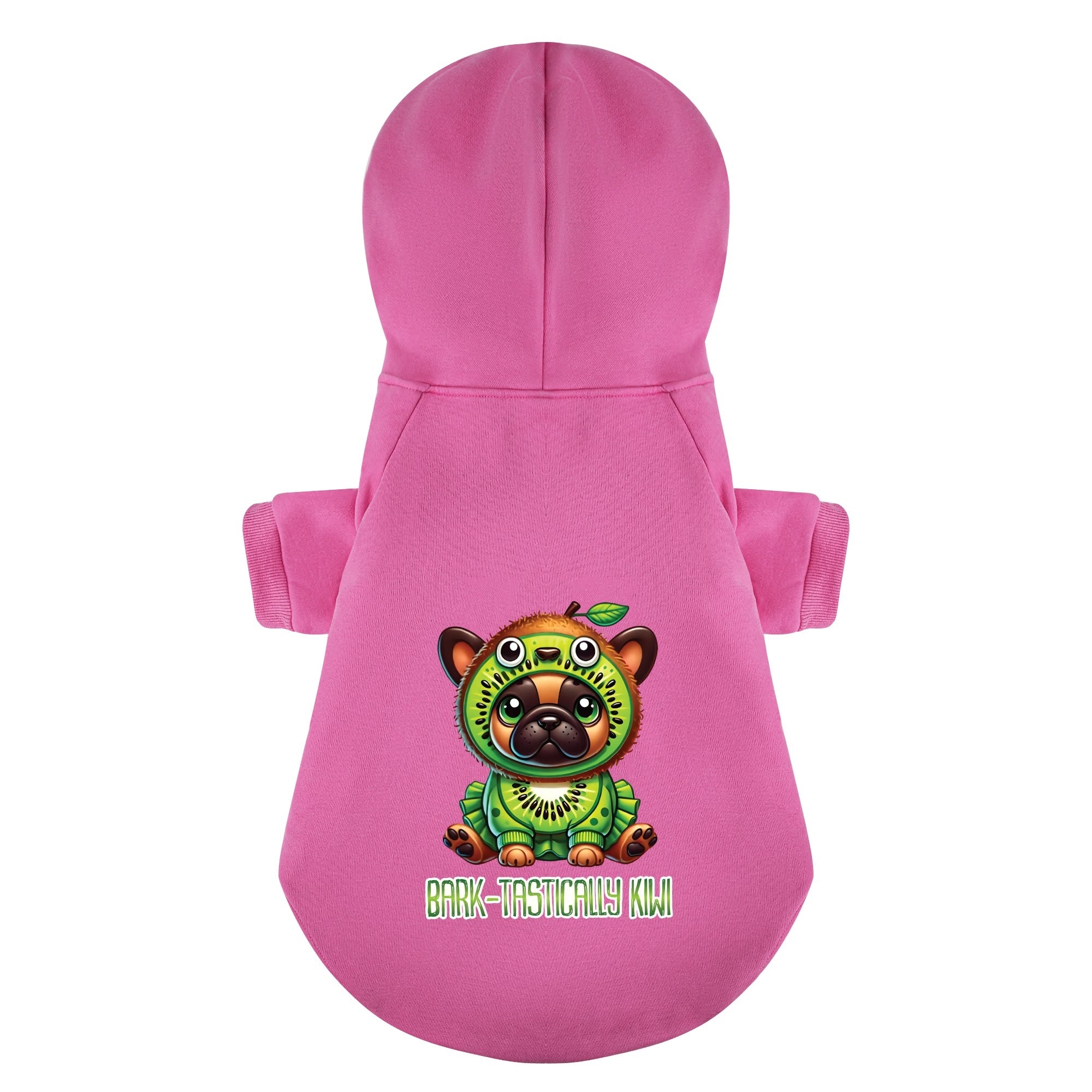 Trendy Bark-tastically Kiwi - Personalized French Bulldog Hoodies Wit...