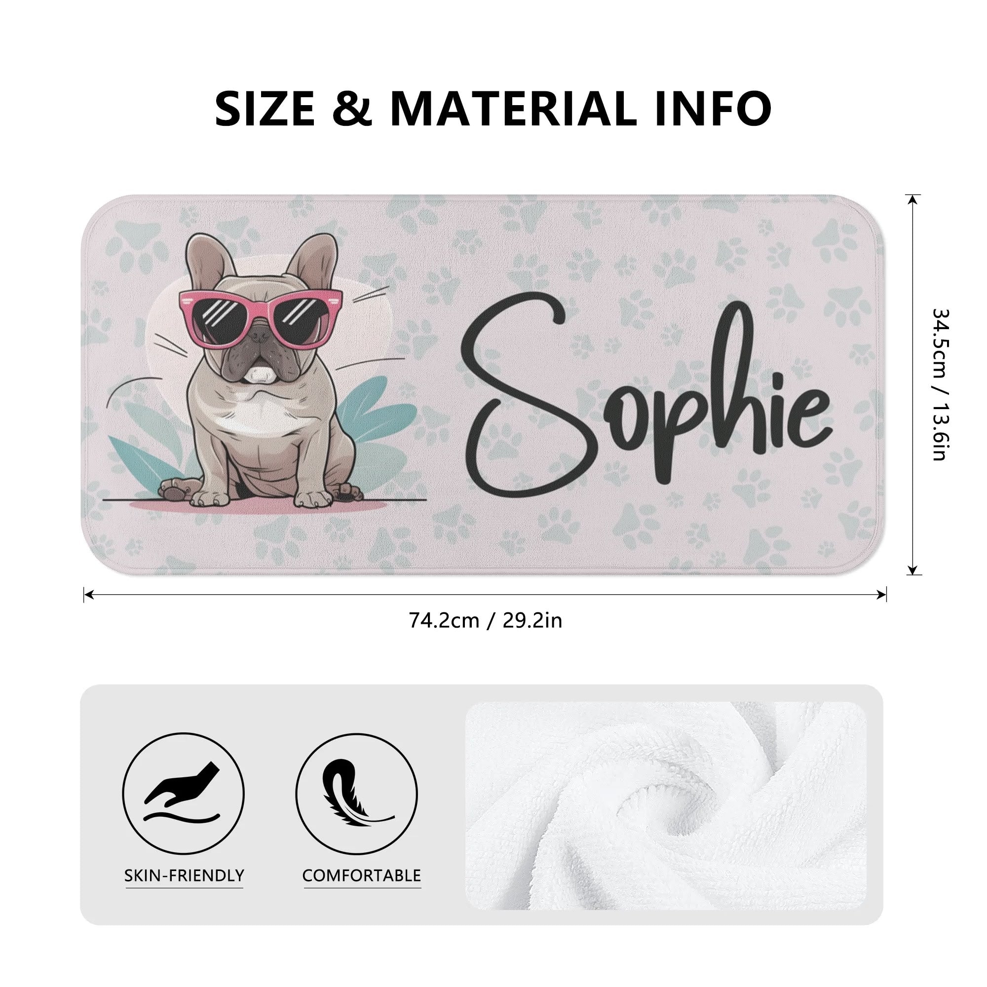 For Frenchie Lover With Frenchie Name Outdoor Use | Non-slip Design