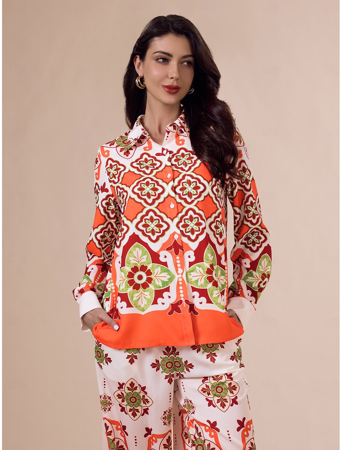 Satin Boho Double Slit Crew Neck Sleeveless Tank Top